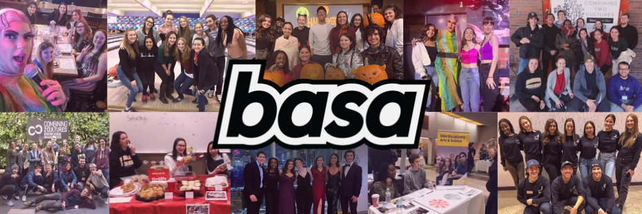 BASA logo, pictures of BASA council members and events