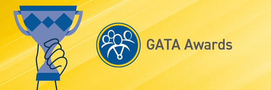 GATA Awards logo with hand holding trophy