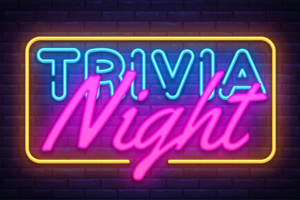 Neon sign &quot;Trivia Night&quot;