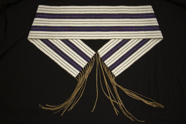 replica of the Two Row wampum belt