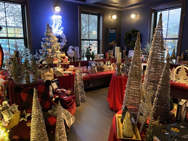 Bookshop filled with gifts and decorations