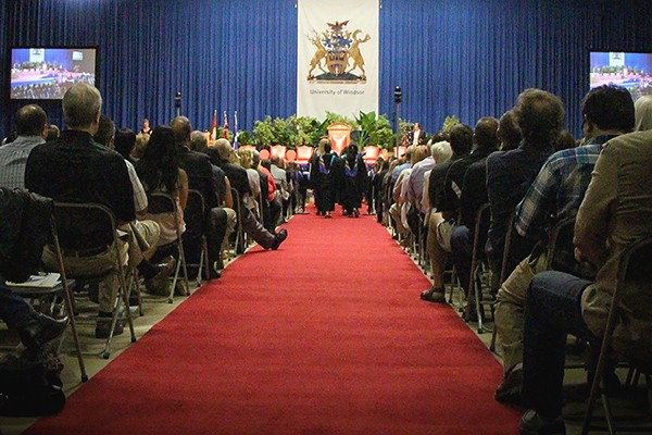 image of main aisle leading to Convocation stage
