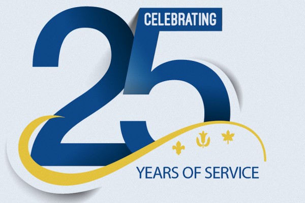 25 Years of Service luncheon logo