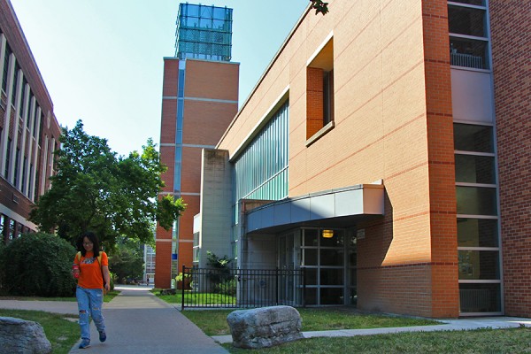 exterior of CAW Student Centre