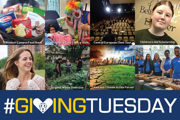 Photo collage labelled Giving Tuesday