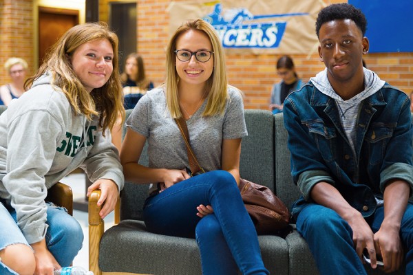 students socializing