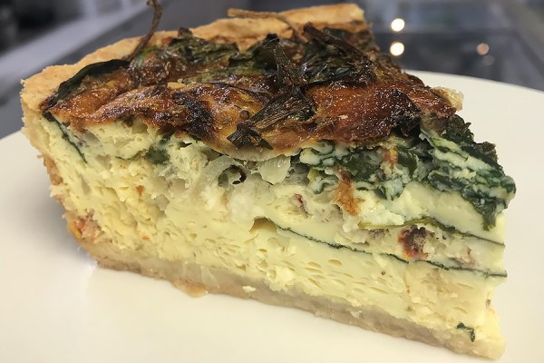 slice of quiche