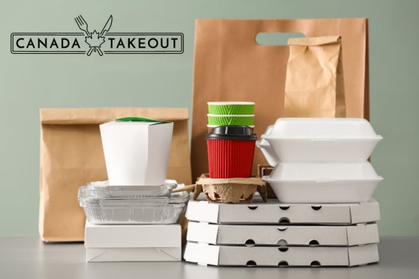 Takeout food containers: paper bags and clamshells