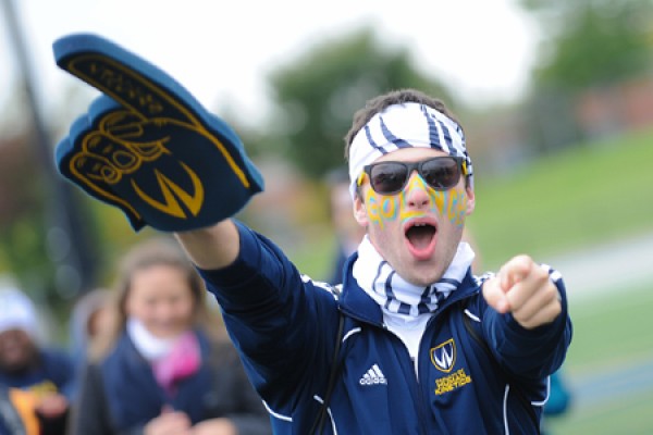 fan waving foam finger