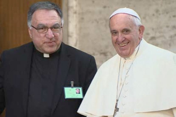 Rev. Thomas Rosica and Pope Francis.