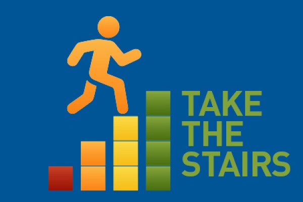 Take the stairs challenge graphic