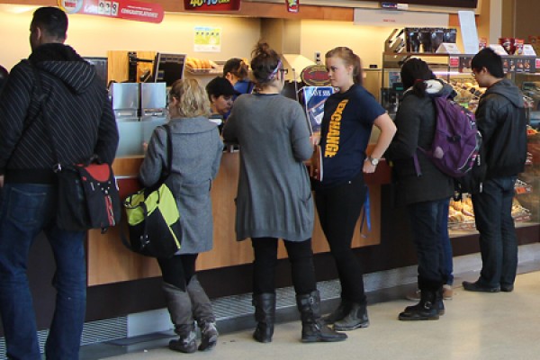 The Tim Hortons location in the CAW Student Centre.