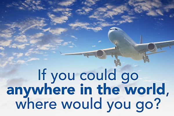 If you could go anywhere in the wrold, where would you go?