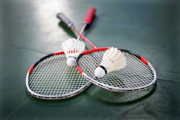 Badminton raquets and birdies