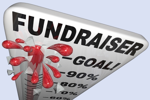 fundraising thermometer exceeding goal