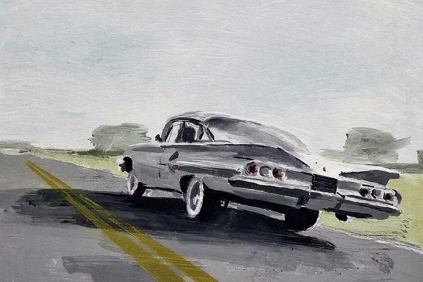 Richard Storms’ Impala 2, 2019, 16&quot; × 20&quot;, acrylic on canvas.
