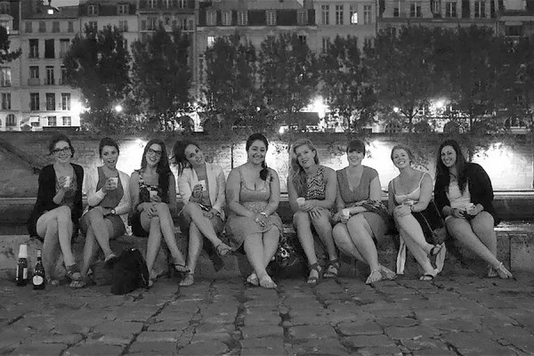Nine UWindsor students in Paris