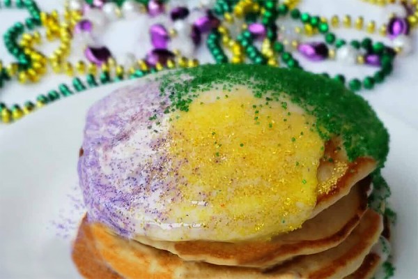 Pancakes with coloured sprinkles