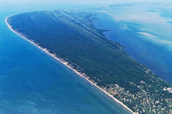 aerial view of Rondeau Provincial Park