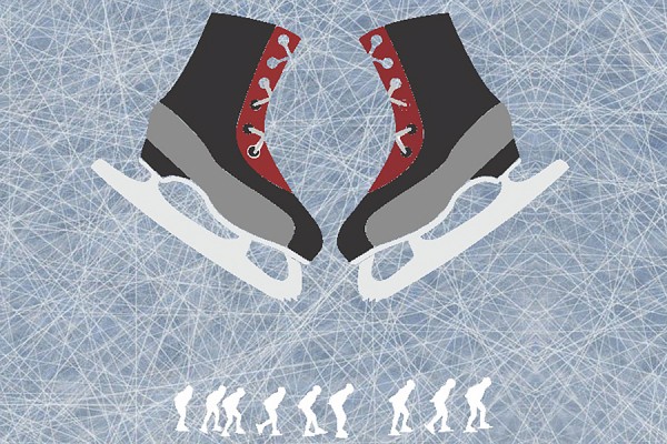 cartoon of skates