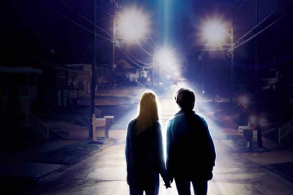 still from Super 8: teens look at advancing light