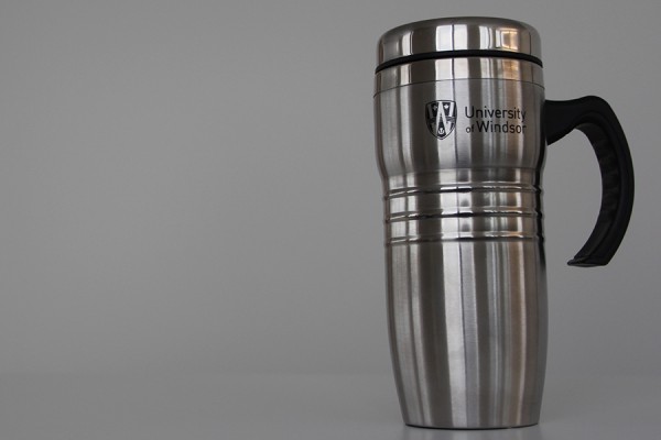 This double-walled stainless steel travel mug is at stake in today’s trivia contest.