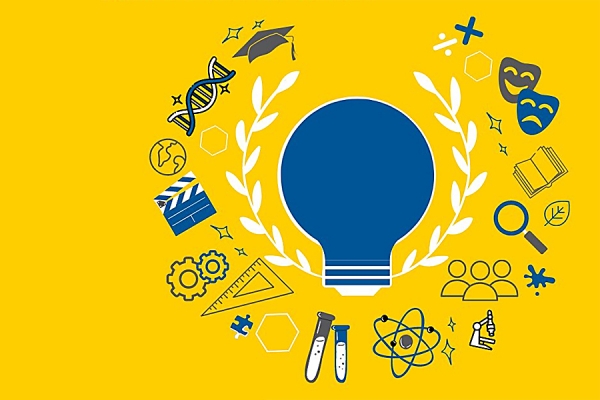 UWill Discover logo -- lightbulb surrounded by symbols of academic disciplines