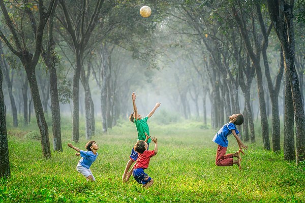 Kids playing outside