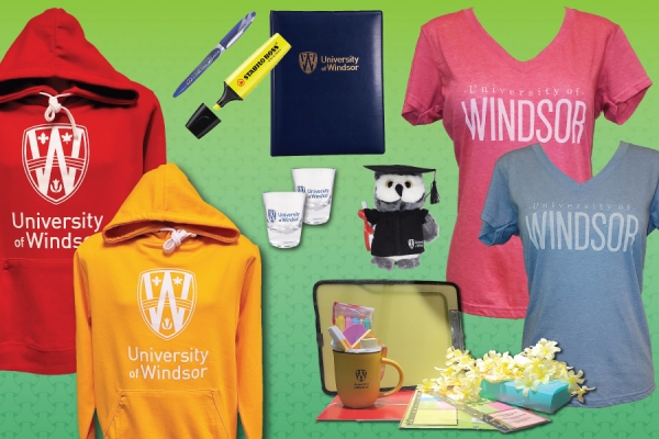 UWindsor and Lancer gear available at the Campus Bookstore