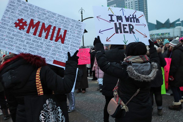 Windsor Law students attended the cross-border Women’s March in Windsor on Thursday, Jan. 17.