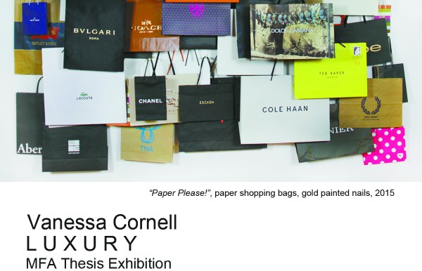 Thesis exhibition, LUXURY, explores how a paper shopping bag can be more valuable than it’s contents.