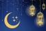 symbolic moon, stars, lamps