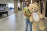 Very large teddy bear in Leddy Library