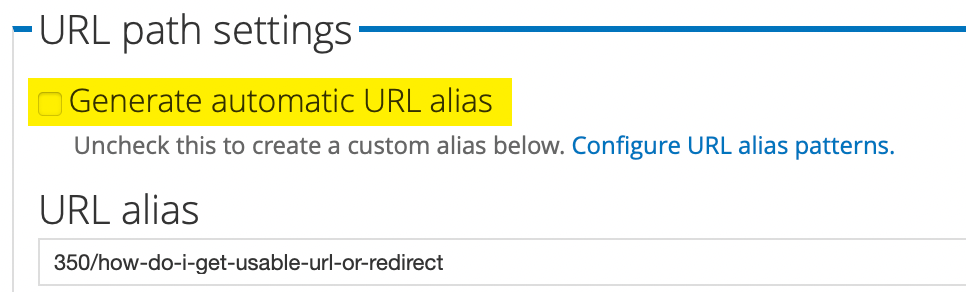 generate alias checkbox example