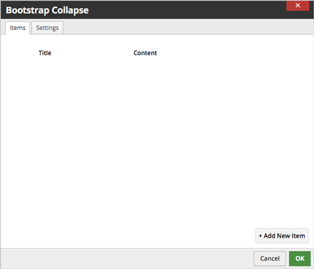 Collapsible content editing window