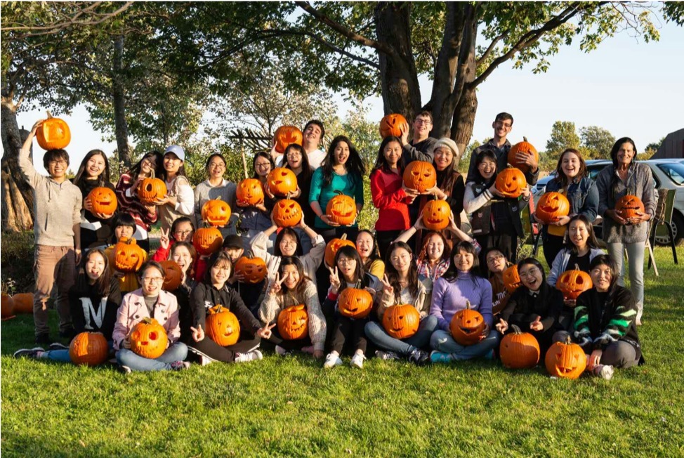 Dr. Xu with teacher candidates from the University of Windsor and Southwest University, China with Kaleb’s family, 2018 Fall 