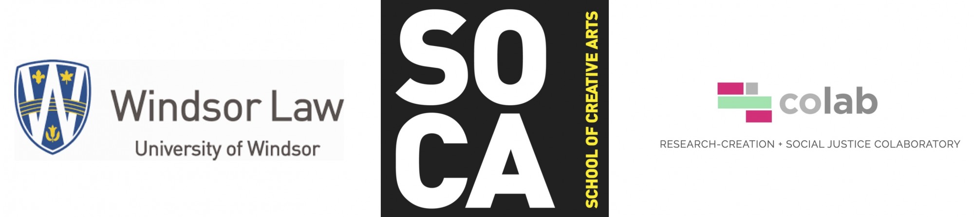 Windsor law logo, SoCA Logo, colab logo