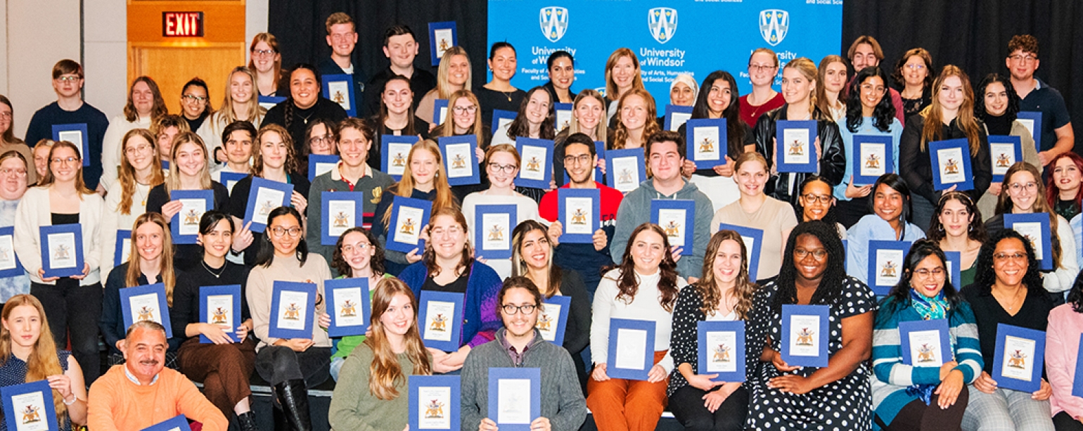 Group photo of the over 100 Dean's Honour Roll recipients who attended the awards event on November 14, 2023
