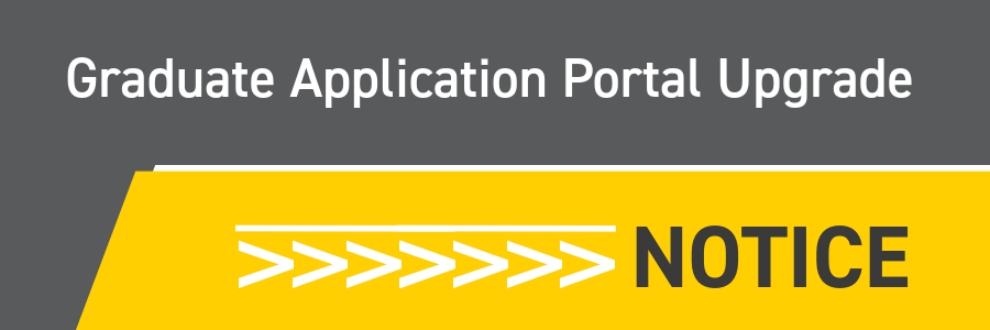grad application portal update