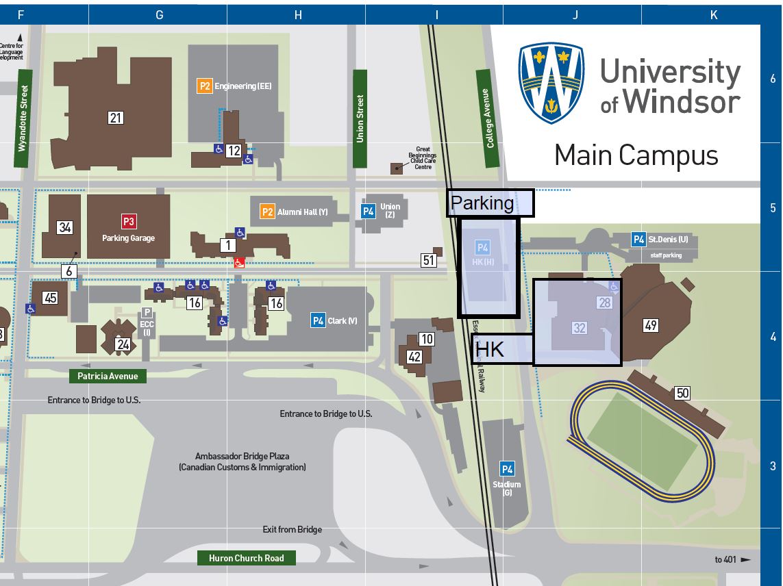 Zoomed in Map of Campus