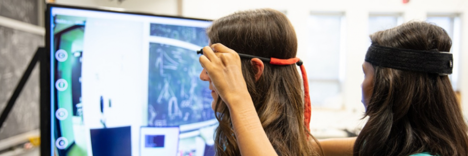 Two students working on neurology research