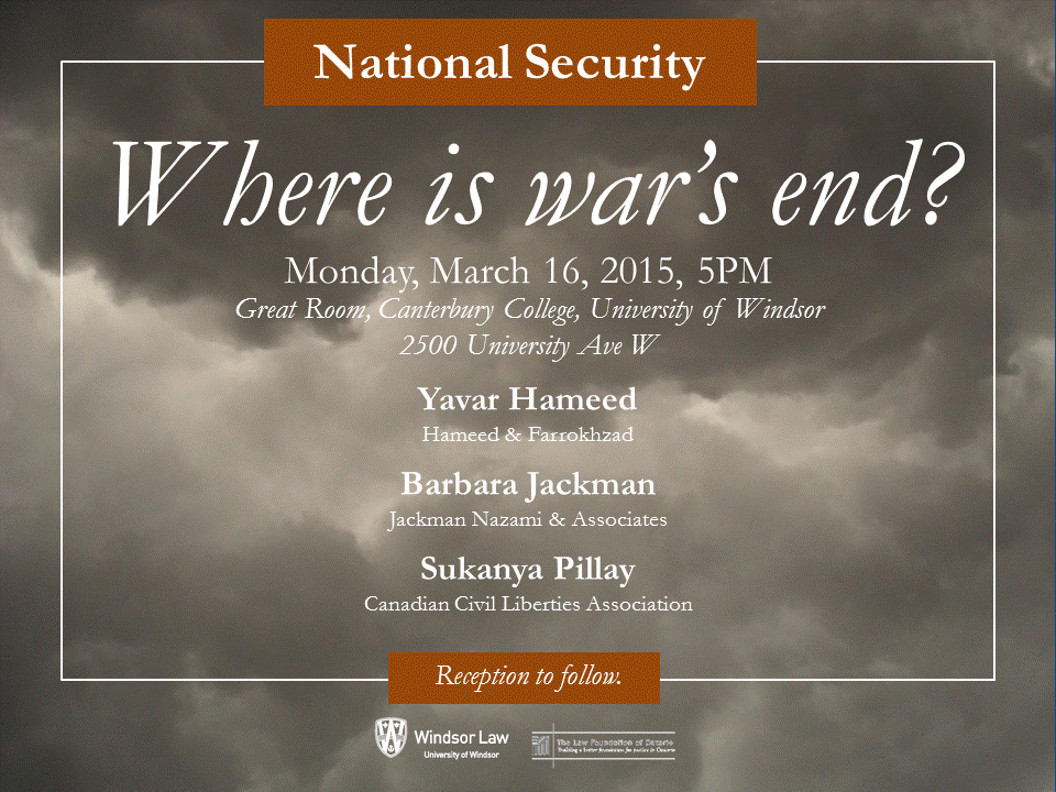 Mar 16, 2015: National Security - poster Mar 16, 2015: National Security - poster
