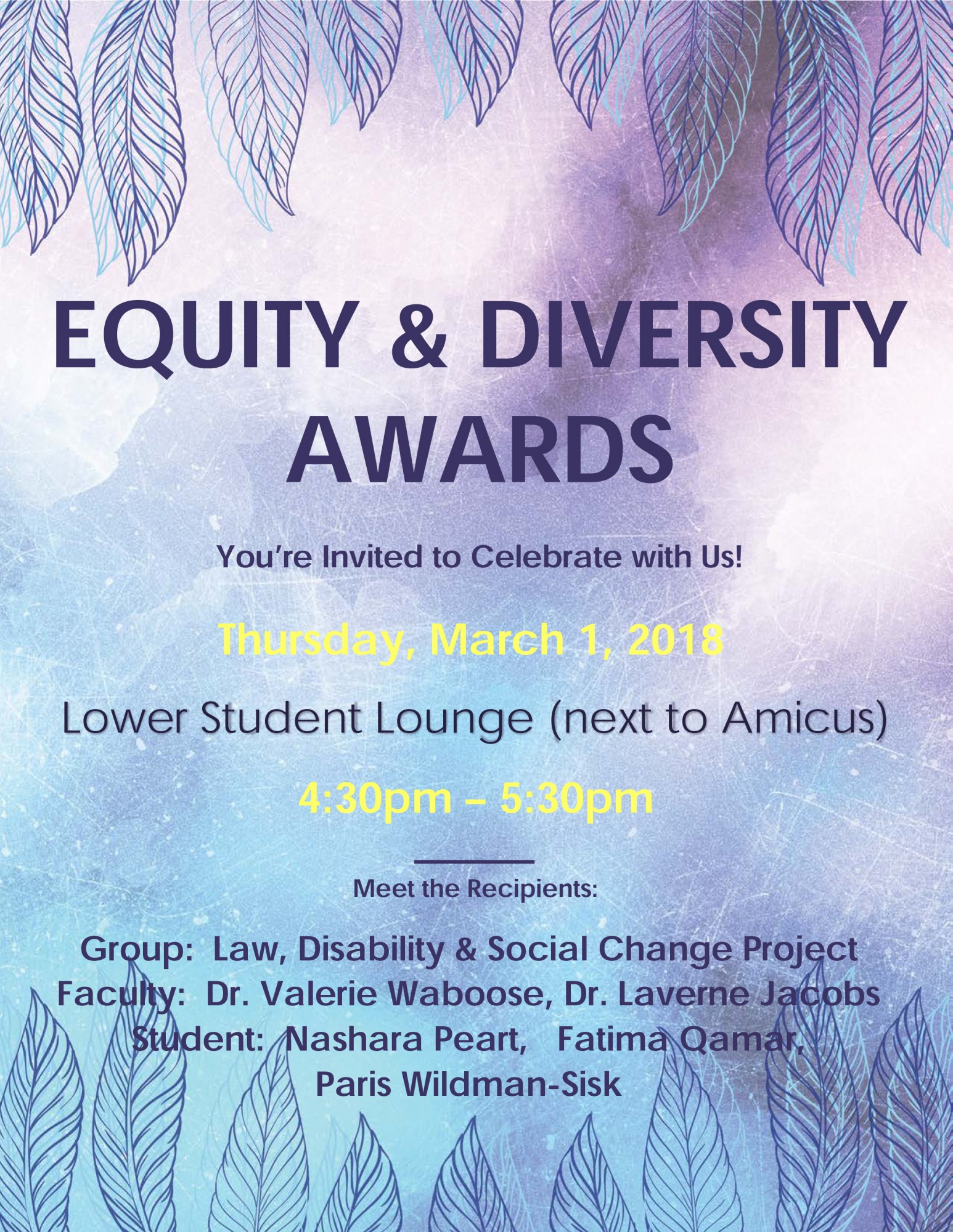Equity and Diversity Award Poster