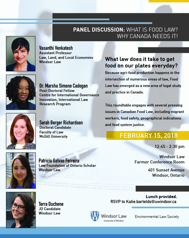 Panel Discussion: Food Law Event Poster