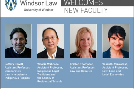New Faculty Jeffery Hewitt, Valarie Waboose, Kristen Thomasen, and Vasanthi Venkatesh