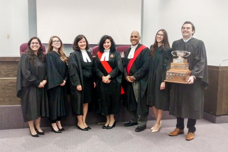 Judges and finalists at the 44th Annual Zuber Moot