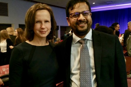 Professors Anneke Smit, Sujith Xavier and Marcela Aroca (not in the photo) Recognized with Teaching Excellence Awards