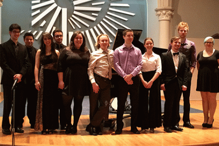 Music students who competed in the 2016 Ianni Scholarship Competition