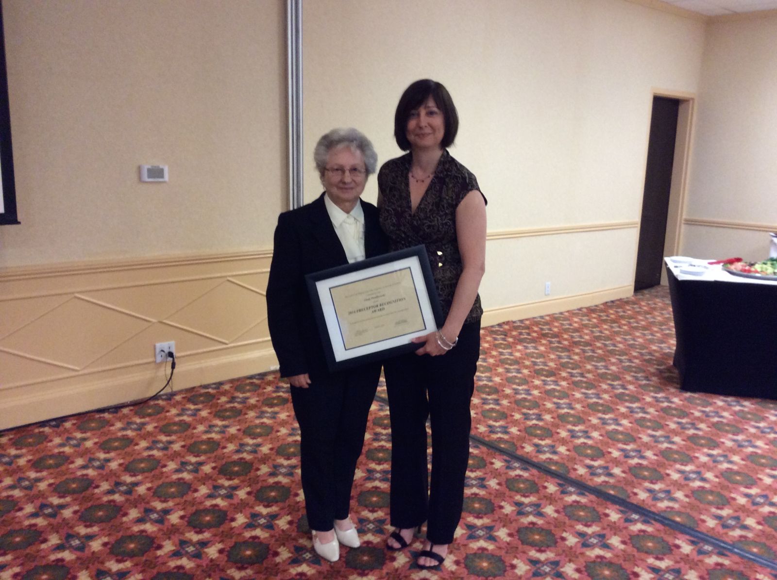 Cindy Pawlikowski receiving her award