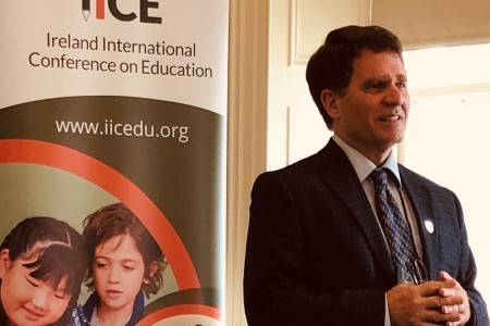 Dr. Smith speaking to the Ireland International Conference on Education, 2019